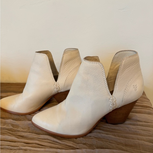 Frye White Ankle Booties - Picture 9 of 14